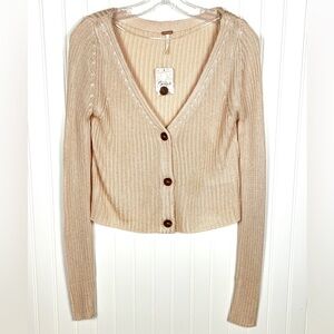 NWT Free People Game On Cardigan - Small